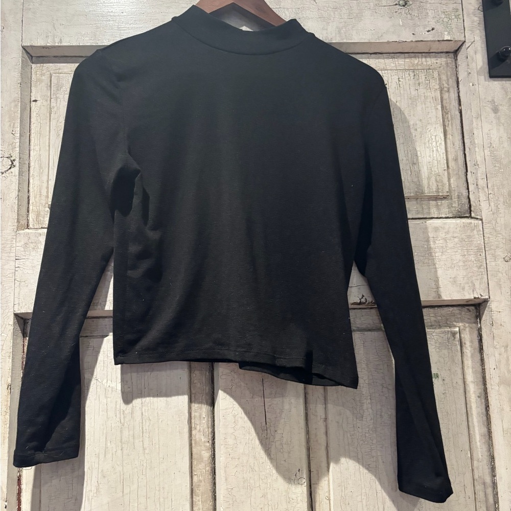 Elegant Black Long Sleeve Women's Top